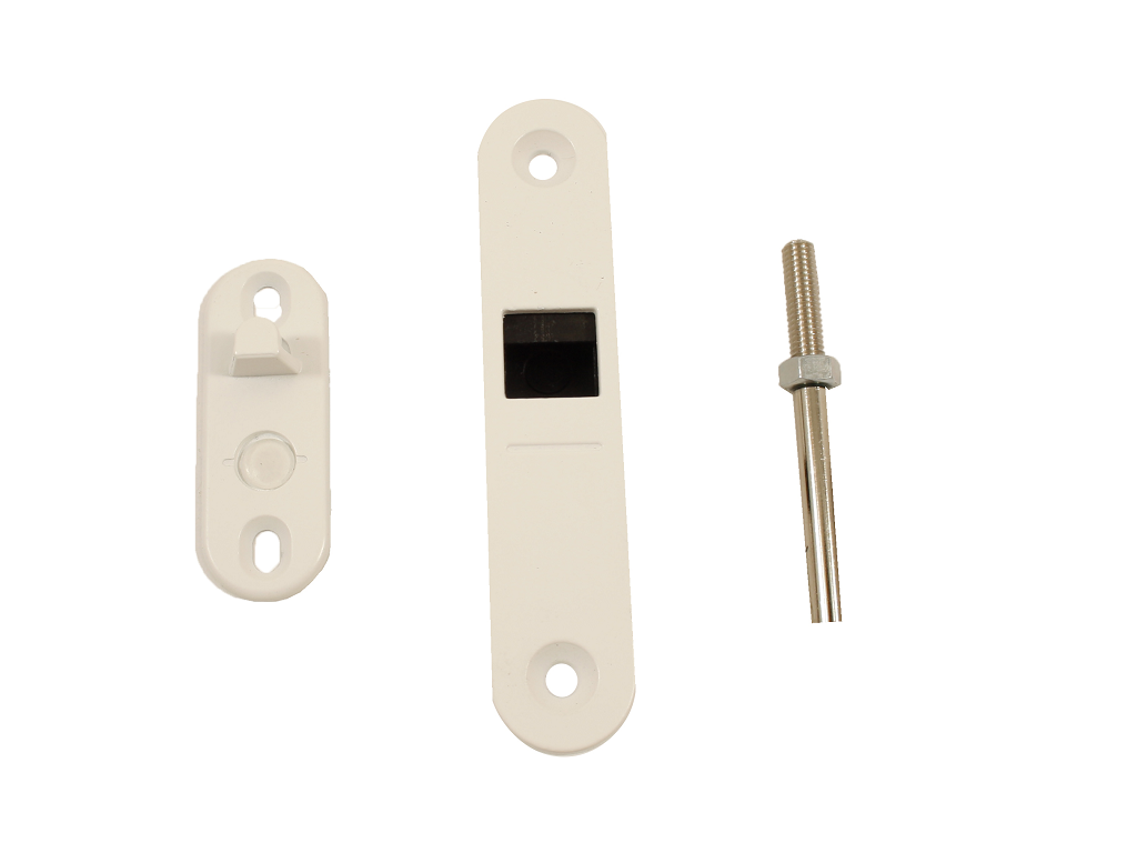Serratura infilare Gancio Atomo per Porta Scorrevole Frontale Tondo mm.18x85 Varie Finiture | Saletta - immagine 2